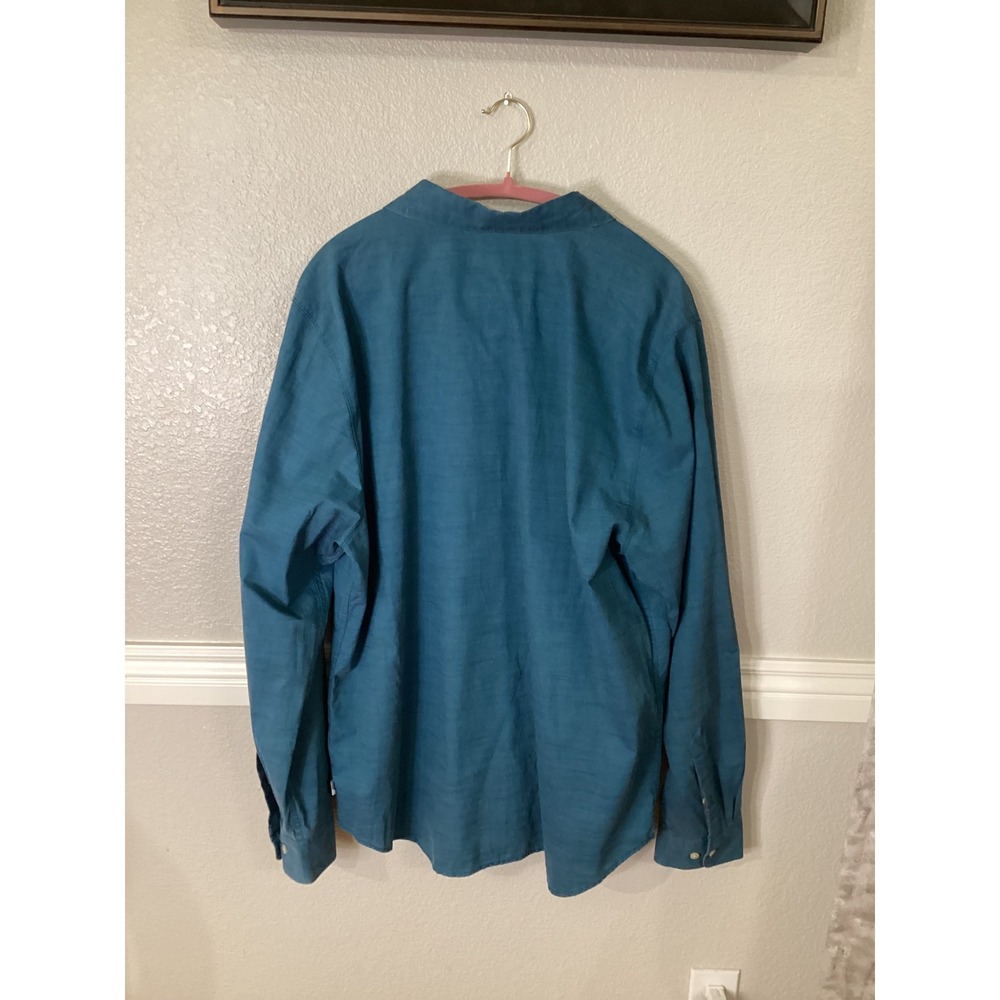 The North‎ Face Mens XL Long Sleeve Button Up Casual Shirt Teal Blue - Picture 4 of 7